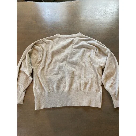 A New Day Sweater Size Small Oatmeal V Neck Knit Top Fine Gauge Pullover Target - Picture 7 of 11